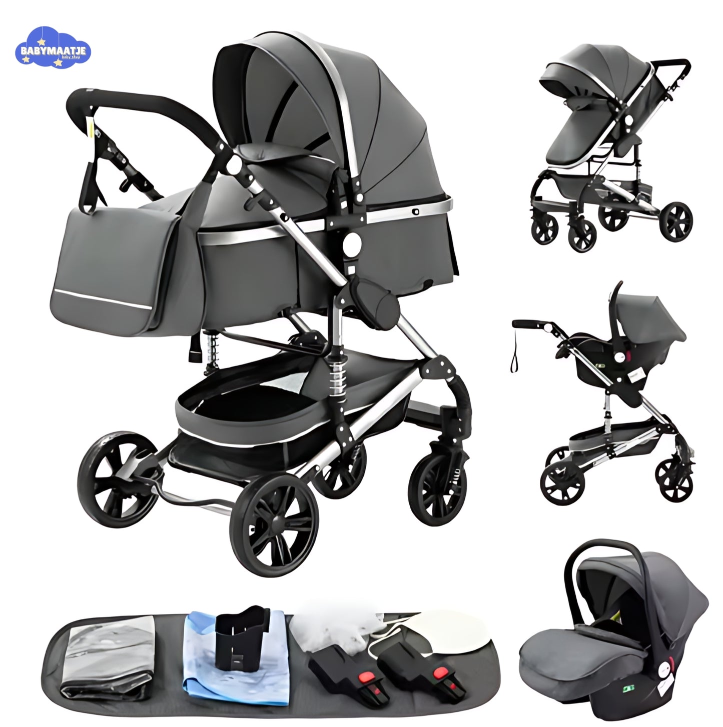 3 in 1 Kinderwagen Grey